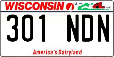 WI license plate 301NDN
