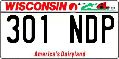 WI license plate 301NDP