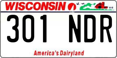WI license plate 301NDR