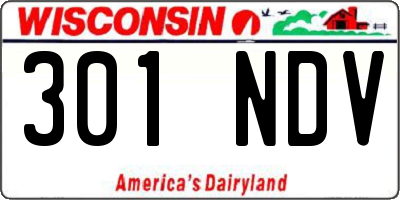 WI license plate 301NDV