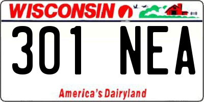 WI license plate 301NEA