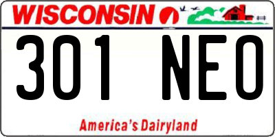 WI license plate 301NEO