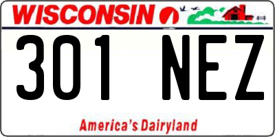 WI license plate 301NEZ