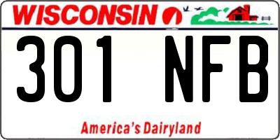 WI license plate 301NFB