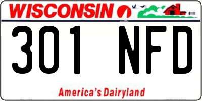 WI license plate 301NFD