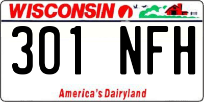 WI license plate 301NFH