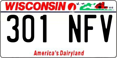 WI license plate 301NFV