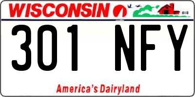 WI license plate 301NFY