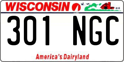 WI license plate 301NGC