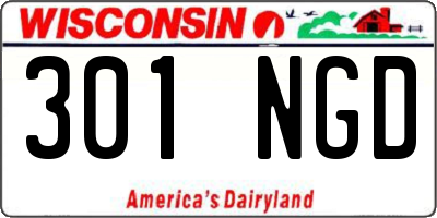 WI license plate 301NGD