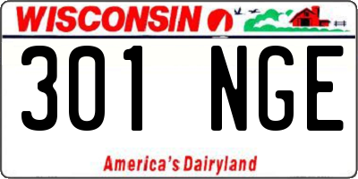 WI license plate 301NGE