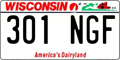 WI license plate 301NGF