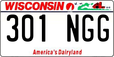 WI license plate 301NGG