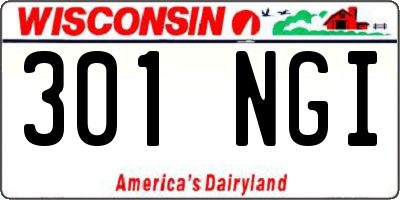 WI license plate 301NGI