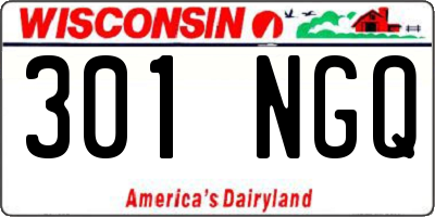 WI license plate 301NGQ