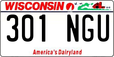 WI license plate 301NGU