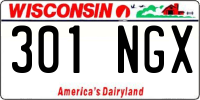 WI license plate 301NGX