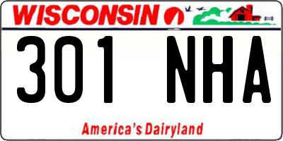 WI license plate 301NHA