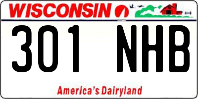 WI license plate 301NHB