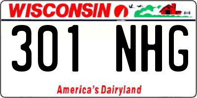 WI license plate 301NHG