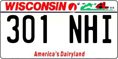 WI license plate 301NHI