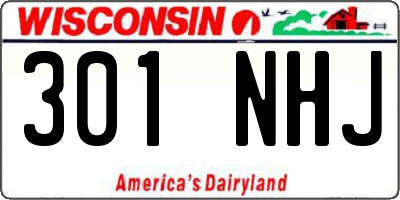 WI license plate 301NHJ