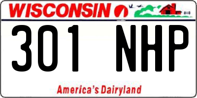WI license plate 301NHP