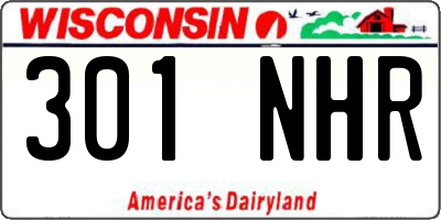WI license plate 301NHR