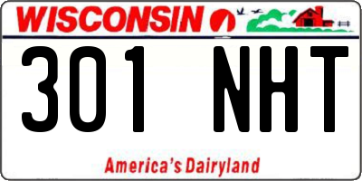 WI license plate 301NHT