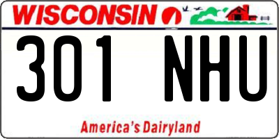 WI license plate 301NHU