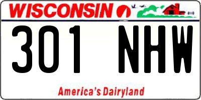 WI license plate 301NHW