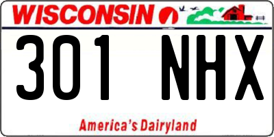 WI license plate 301NHX