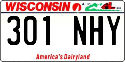 WI license plate 301NHY