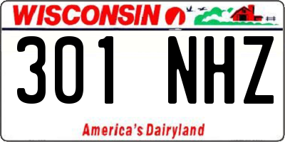 WI license plate 301NHZ