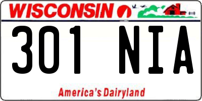 WI license plate 301NIA