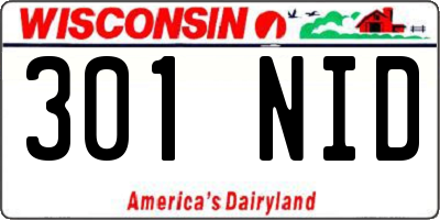 WI license plate 301NID