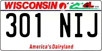 WI license plate 301NIJ