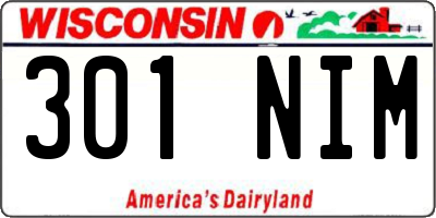 WI license plate 301NIM