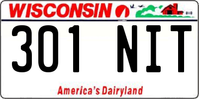 WI license plate 301NIT