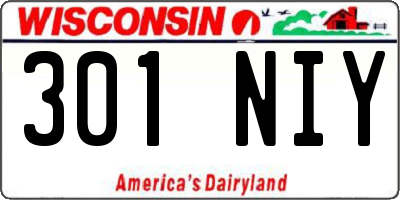 WI license plate 301NIY