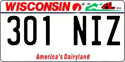 WI license plate 301NIZ