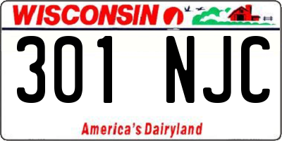 WI license plate 301NJC