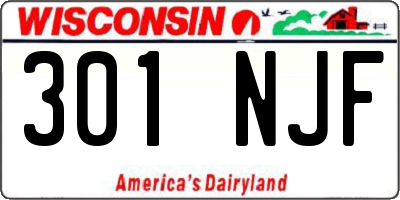 WI license plate 301NJF