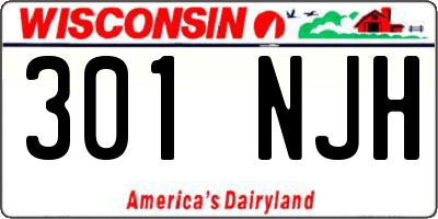 WI license plate 301NJH