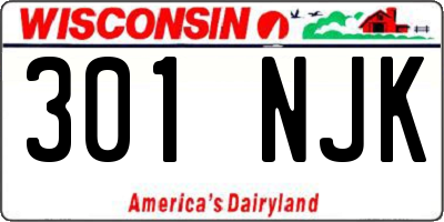WI license plate 301NJK