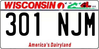 WI license plate 301NJM