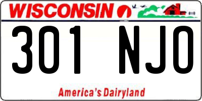 WI license plate 301NJO