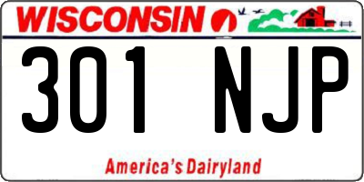 WI license plate 301NJP