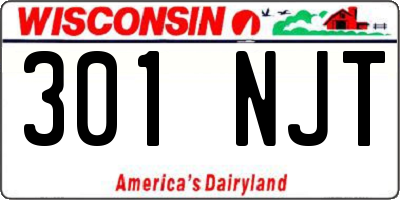 WI license plate 301NJT