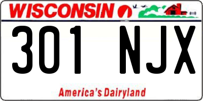 WI license plate 301NJX